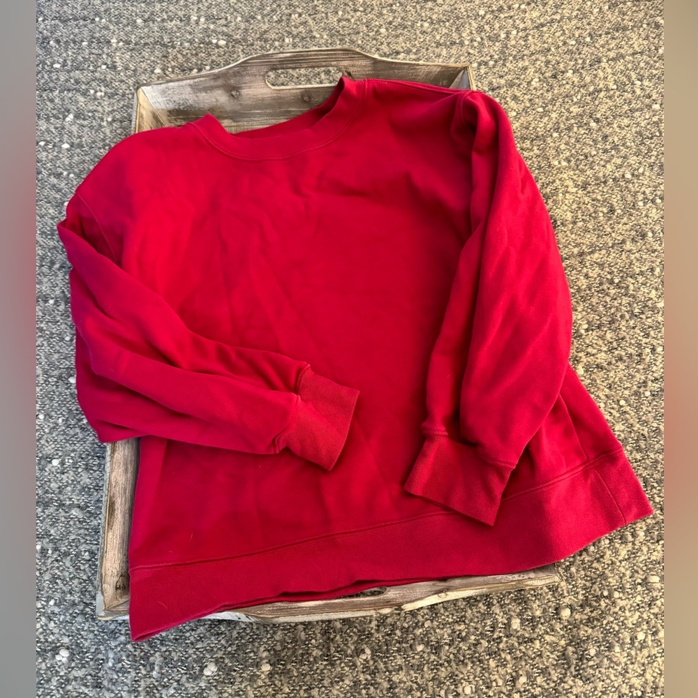 Fabletics red crewneck sweatshirt, size XS